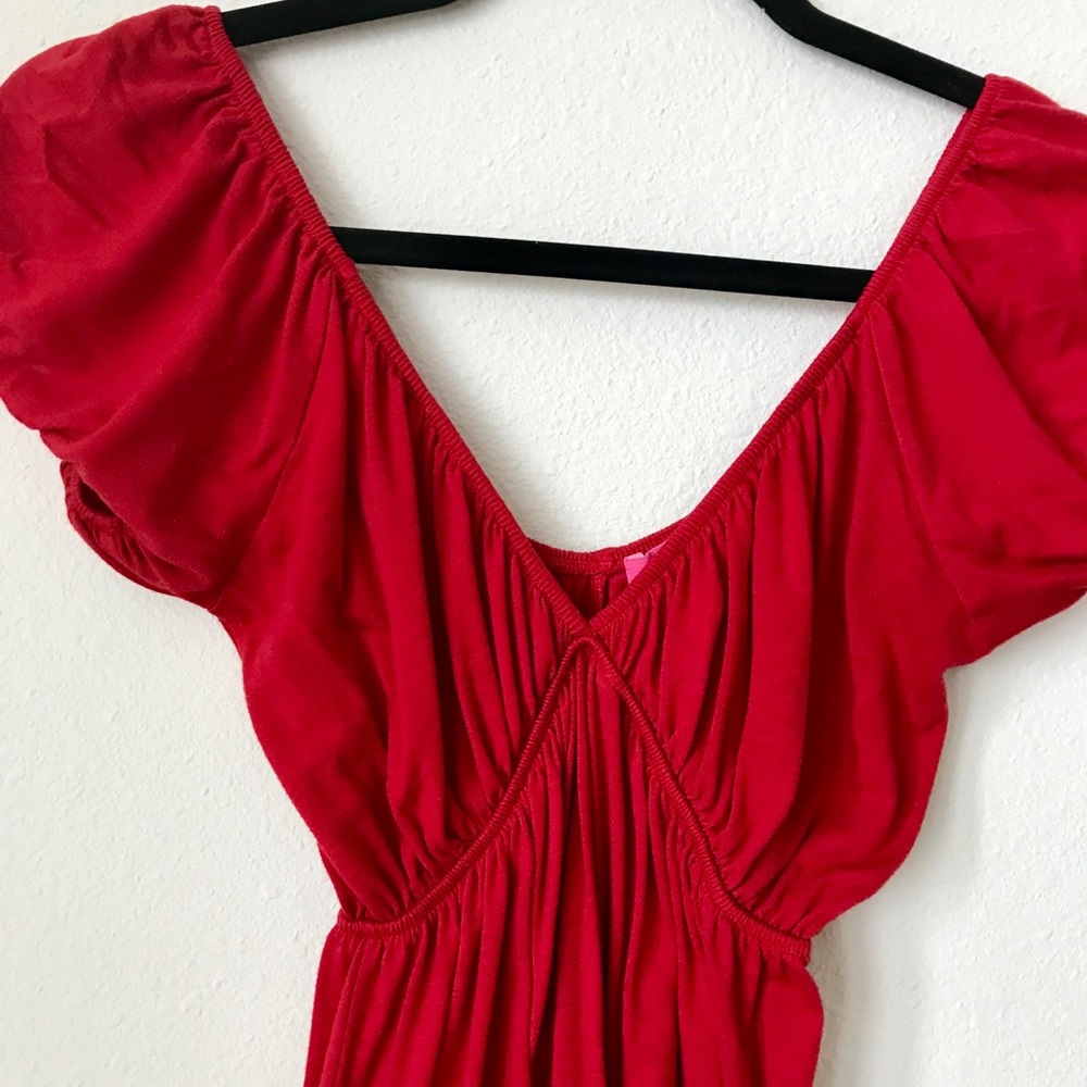 Red Off the Shoulder Dress